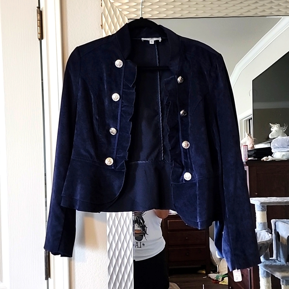 Kate Rosy Blue Waistline Versatile Jacket